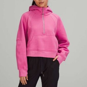 Lululemon Pink Blossom Scuba Oversized Half-Zip Hoodie